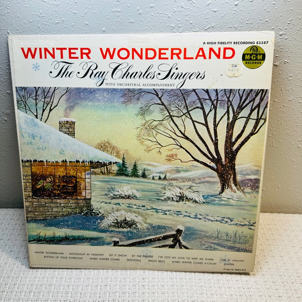 MGM Winter Wonderland Ray Charles Singers Vinyl LP E3387 Mono 12" Holiday Choral